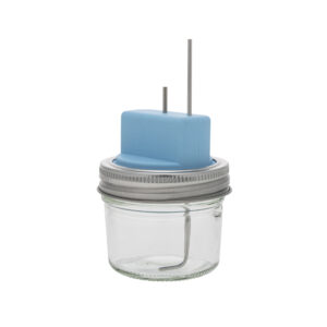 Single pre-humidifier unit jar with stopper.