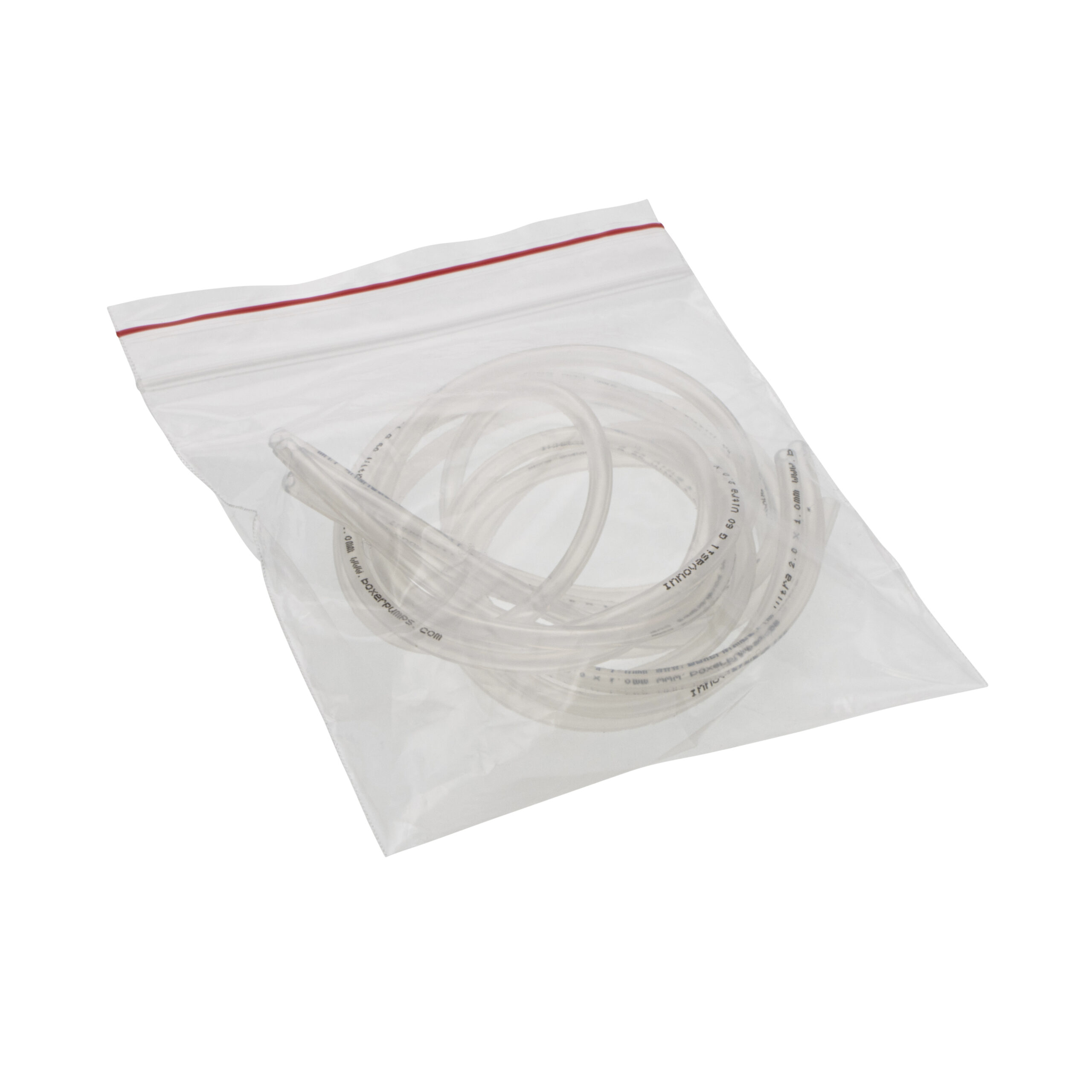 Sparging tubing in bag.