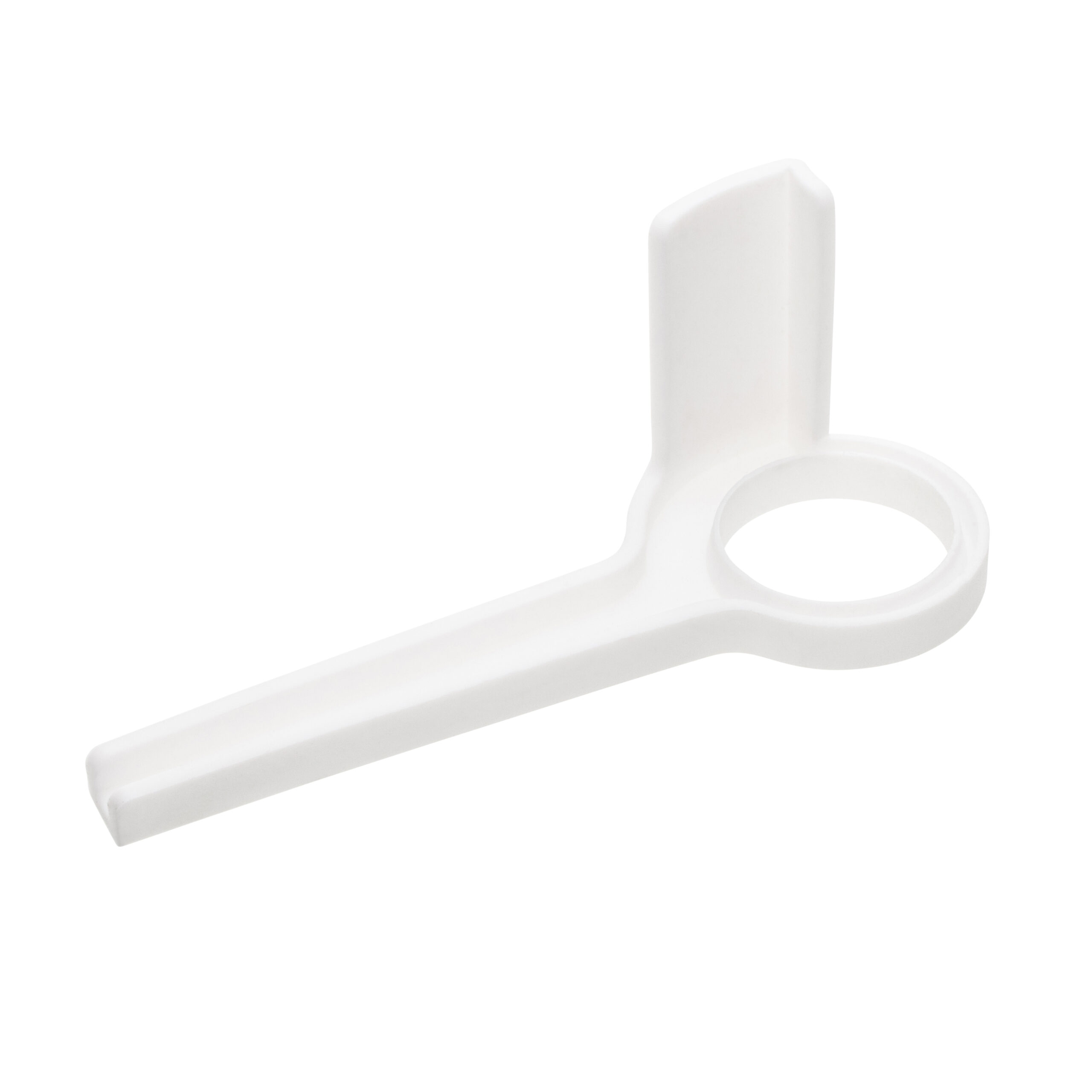 Right-hand-side spill guard in white silicone.
